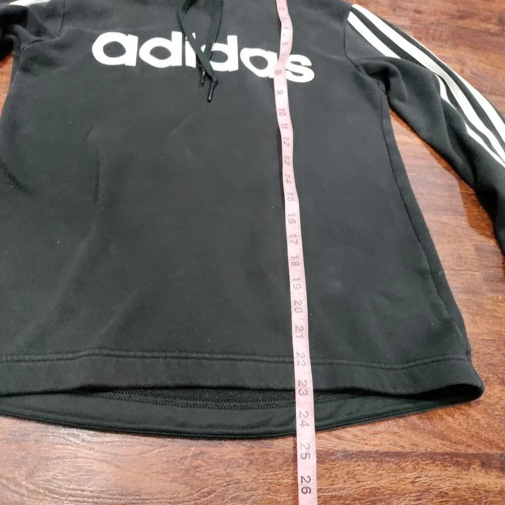 adidas 3-Stripe Long Sleeve Hoodie & Pull On Jogger Track Pants Set Black Boys S